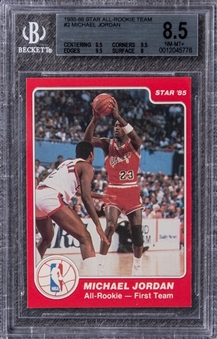 1985-86 Star All-Rookie First Team #2 Michael Jordan Rookie Card – BGS NM-MT+ 8.5